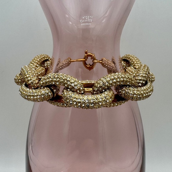J. Crew Jewelry - J CREW Chunky Crystal Rhinestone Pavé Bracelet